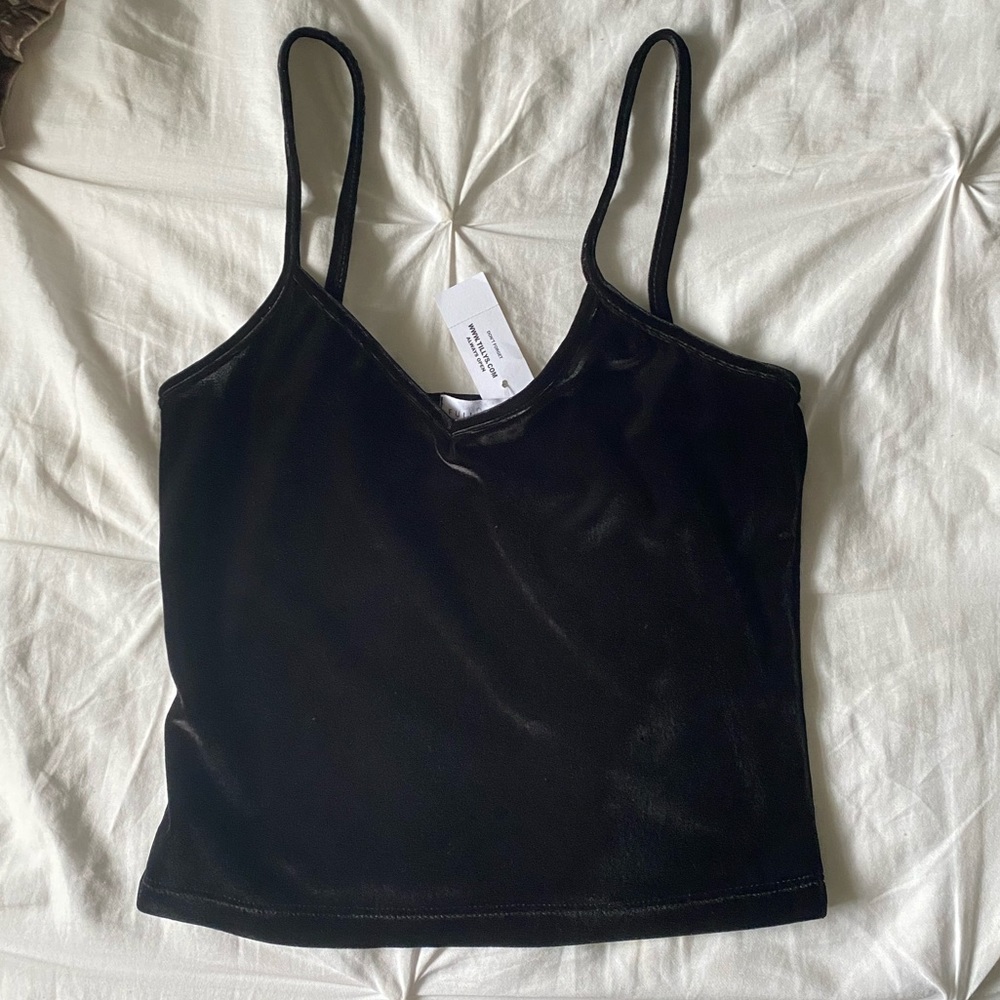 NWT Tilly’s velvet crop top